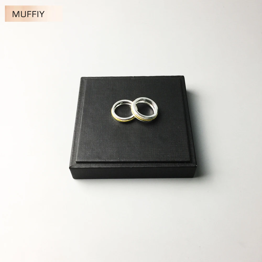 Кольцо из серебра 925 пробы золотого цвета в европейском стиле для женщин и мужчин