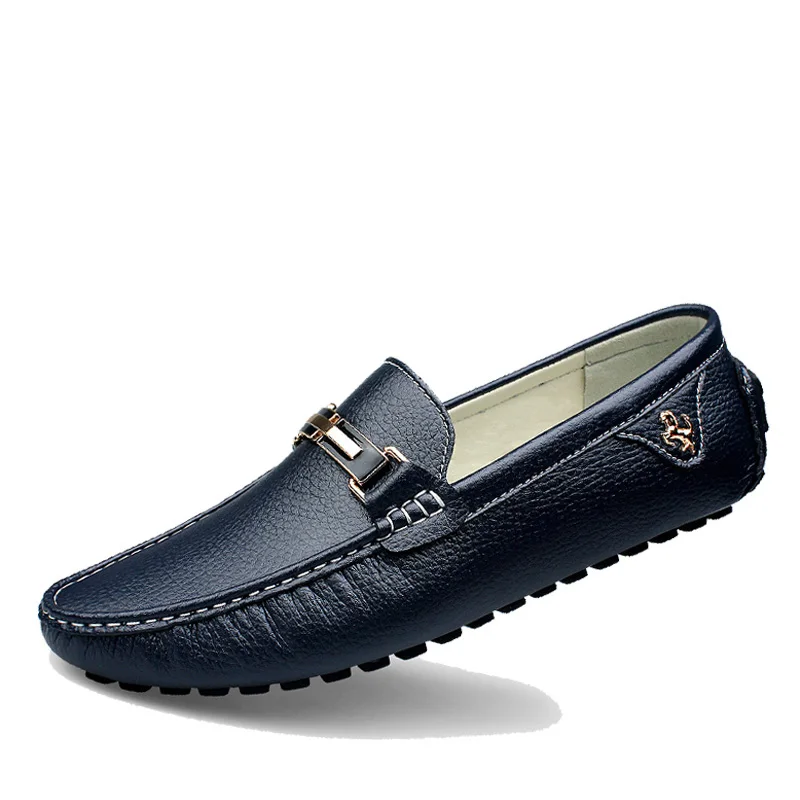 Мужские туфли из натуральной кожи на плоской подошве | Обувь