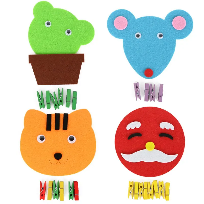 Новый 4 вида стилей нетканый Клип Ремесло детские игрушки для изучения раннего