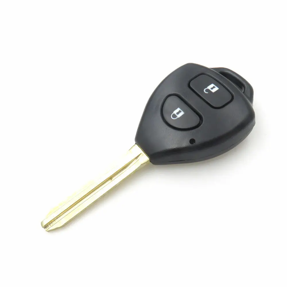 2 кнопки авто ключ оболочки дистанционного флип складной чехол черный Fob для Toyota