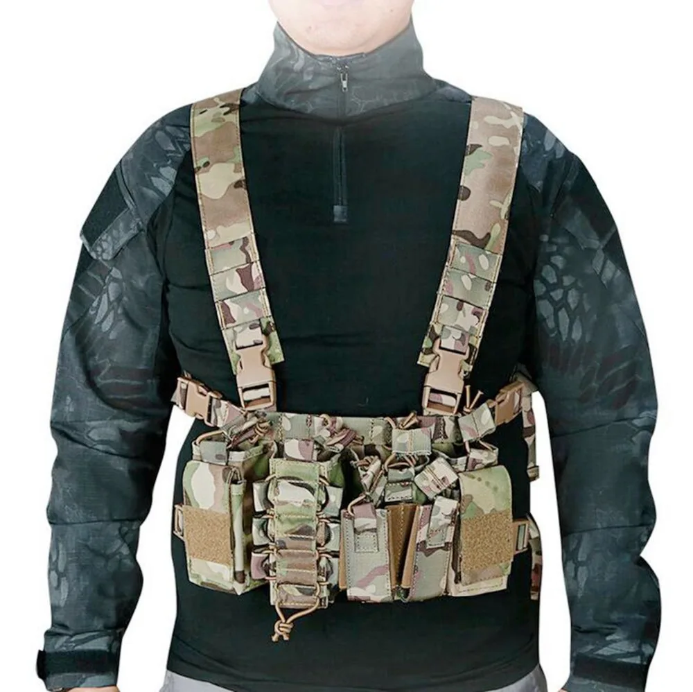 1000D Nylon Tactical Vests Lightweight Strap Bullet Clip Bag Vest Outdoor Combat CS Filed Shooting Game Hunting Vest