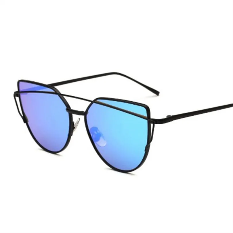 Высококачественные металлические двухлучевые солнцезащитные очки для женщин