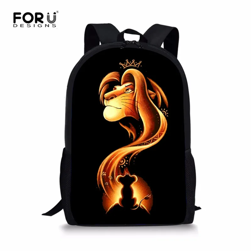 L5444C FORUDESIGNS/комплект школьных сумок с изображением Льва для мальчиков, легкие рюкзаки, Детская сумка с изображением Льва, детская плечевая сумка ранец, рюкзак - Цвет: L5444C