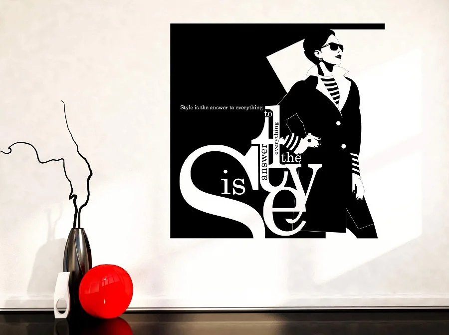 Wall Vinyl Decal Phrase Style is the Answer to Everything Fashion Decor Unique Gift 2LR5