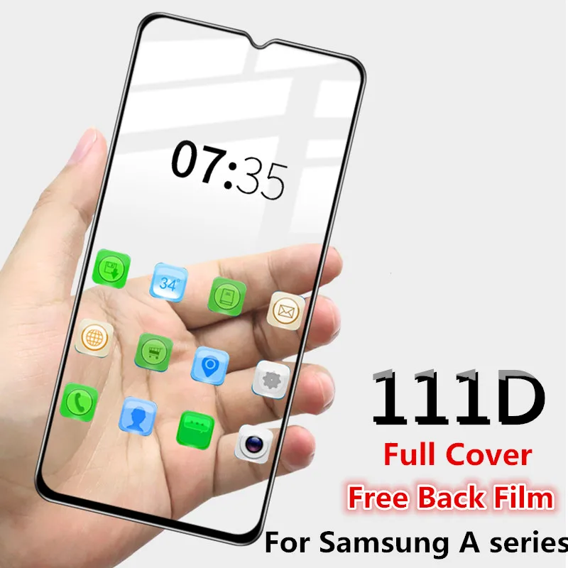 111D изогнутое закаленное Высокопрочное Стекло для samsung Galaxy A30 A50 A10 A7 A9 A6 A8 плюс Экран протектор для samsung A40 A60 A70 Стекло