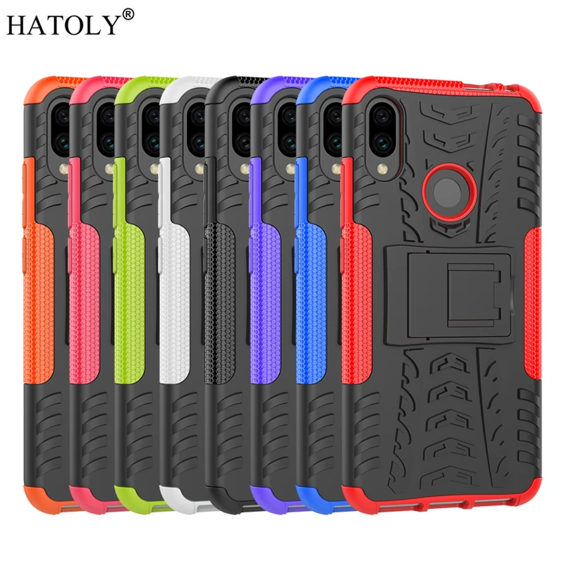 Чехол для Xiaomi Redmi Note 7 Pro усиленная броня резиновая задняя крышка чехол Pro|Бамперы| |