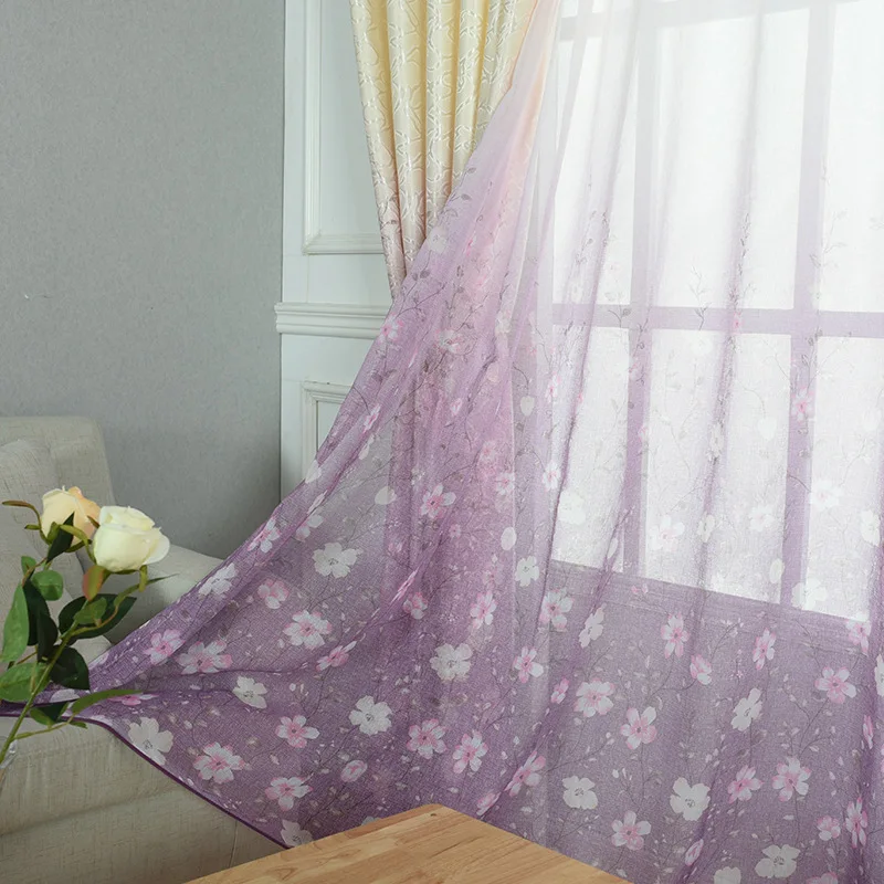 Занавески s для гостиной столовой спальни розовые занавески с цветочным принтом