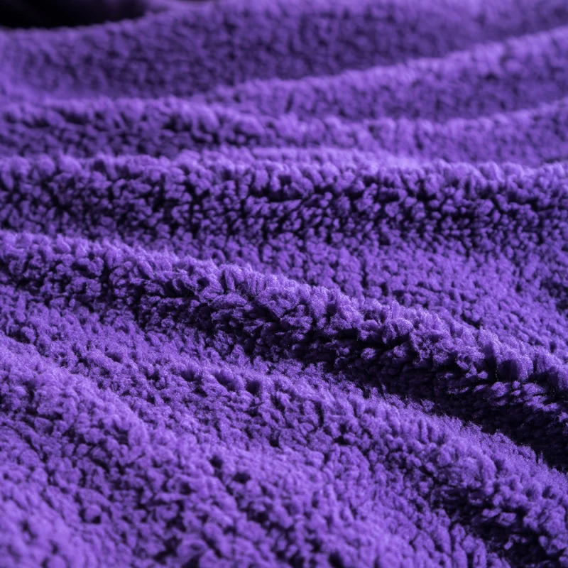 Благородные темно фиолетовые одноцветные Мягкие флисовые одеяла двухслойные