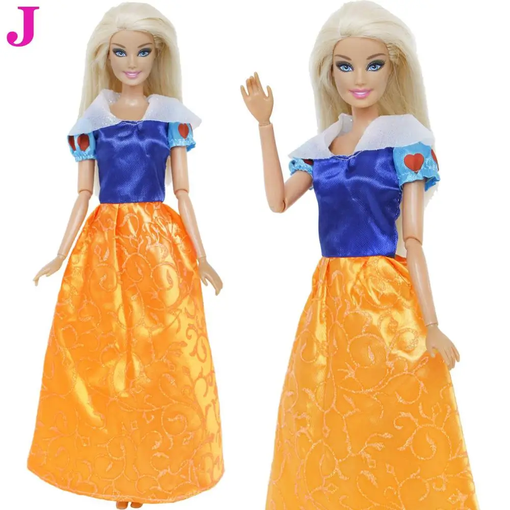 NO DOLL J Один комплект, модное платье-кукла сказочной принцессы, свадебные вечерние платья наряды, аксессуары, Одежда для куклы Барби, игрушки для девочек - Цвет: NO DOLL J