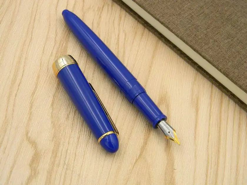 Синий JINHAO 992 подарок Средний пластиковый поворотный золотой авторучка - Цвет: Синий