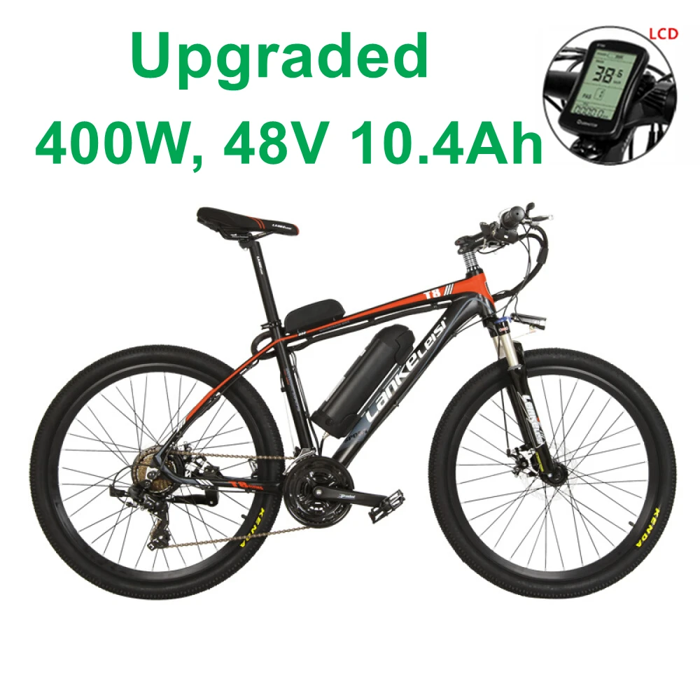 U400W 48V 10A BKRD 400 W/240 W, 26 дюймов электрический велосипед, звуковое воспроизведение с частотой до 48V 15Ah литий Батарея, Алюминий сплав рама для горного велосипеда - Цвет: U400W 48V 10A BKRD