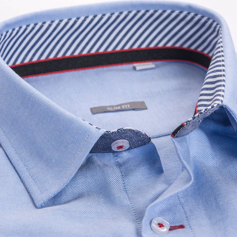 100% хлопок мужские платья рубашки 2019 бренд дизайн повседневные Slim Fit Chemise Homme