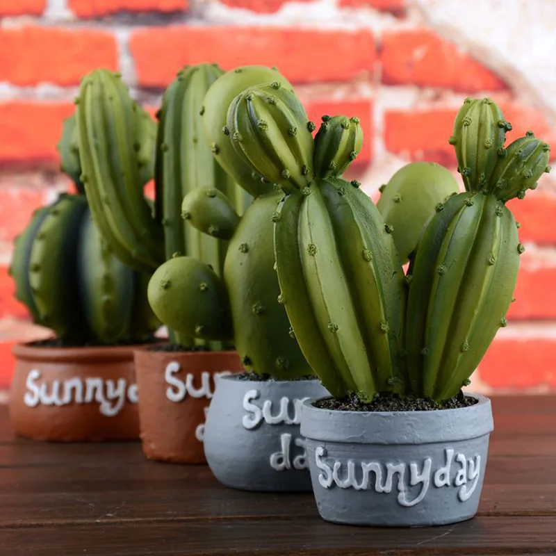 Креативная модель кактуса из смолы украшение для дома аксессуары украшения на