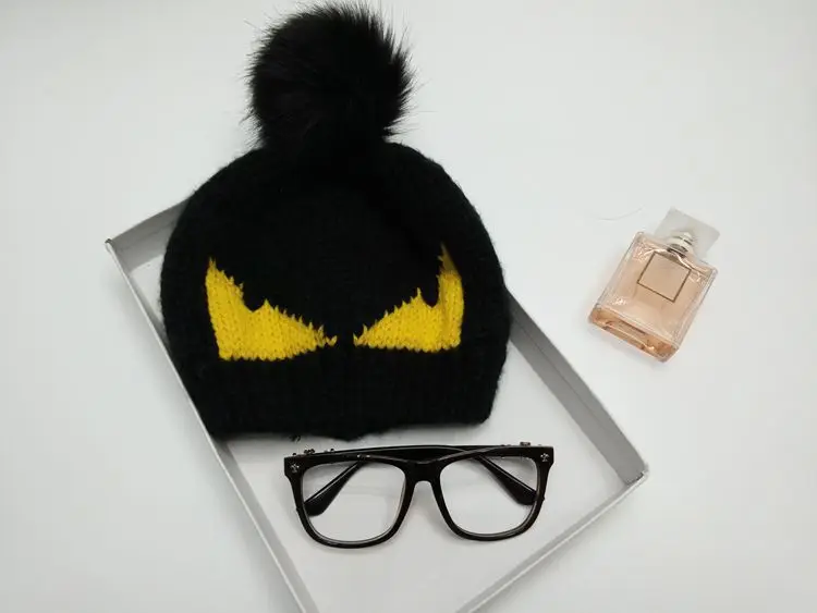 2015 горячие корейских женщин теплая шапка маленький монстр акрил шерсть