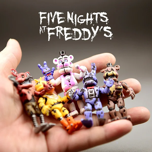 Горячие игрушки Аниме Фигурка пять ночей у Фредди фигурка медведя Fnaf ПВХ Модель Фредди игрушки для детей подарки на день рождения