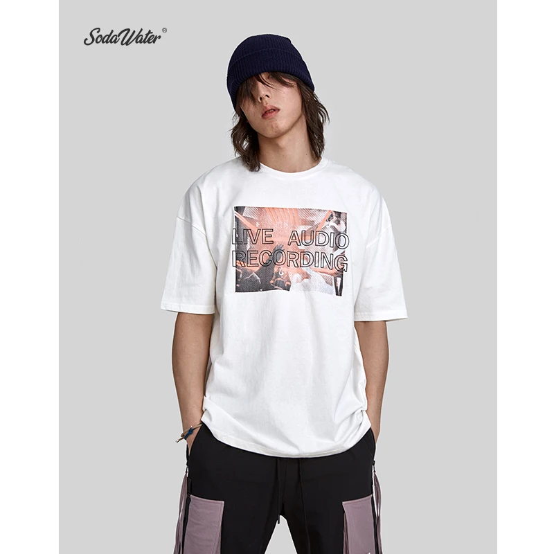 SODAWATER 2019 Summer Men Homme Harajuku Funny Short Sleeve T Shirts Letter print top t-shirt Casual loose Tee 94134SS | Мужская одежда