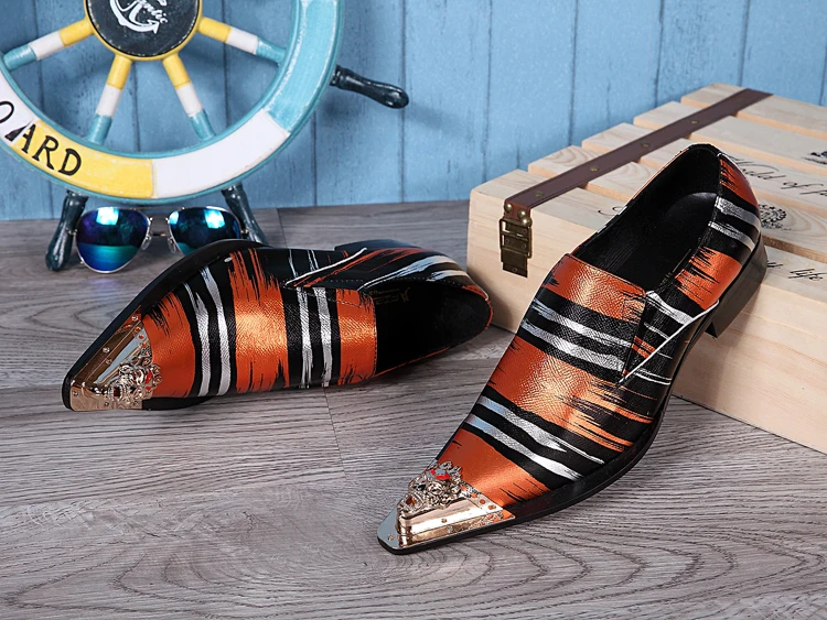 Zapatos Hombre 2018 Новая Роскошная итальянская модная мужская обувь с металлическим