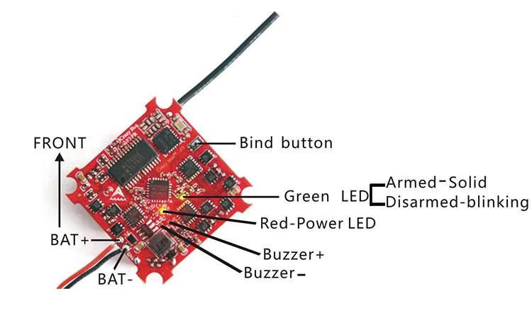 Crazybee F3 Контроллер полета OSD измеритель тока 4 в 1 5A 1S Blheli_S ESC совместимый Frsky/Flysky приемник для радиоуправляемого дрона