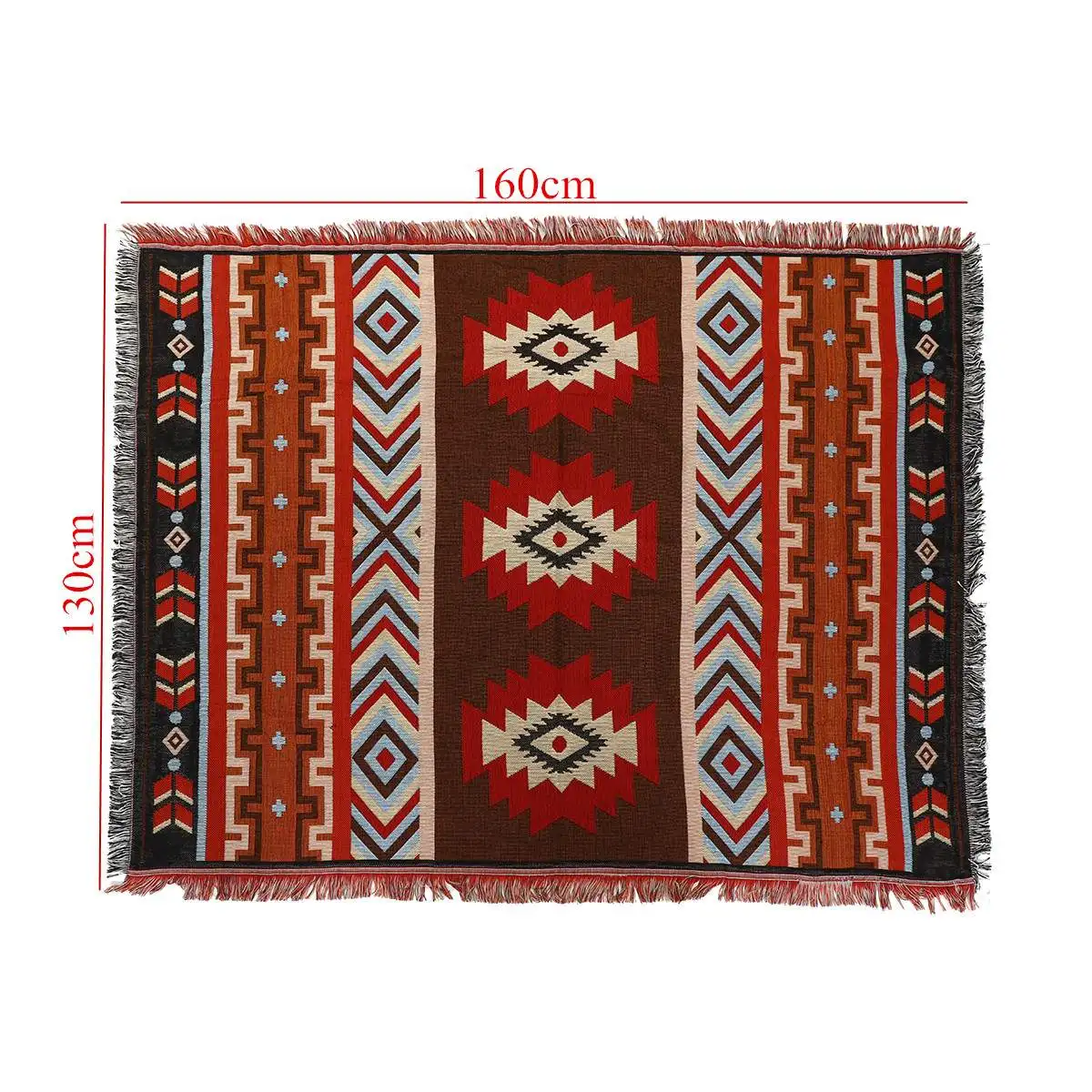 Настенный хлопковый ковер домашний декор Aztec Navajo коврик для полотенец классический тканый 130x160 см машинная стирка одеяло для пикника