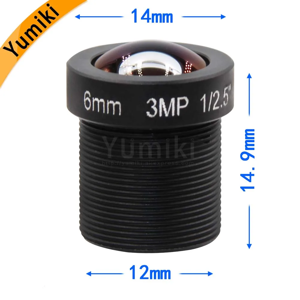 Yumiki 3 0 Megpixel M12 MTV 6 мм 3MP HD CCTV объектив камеры ИК безопасности фиксированный