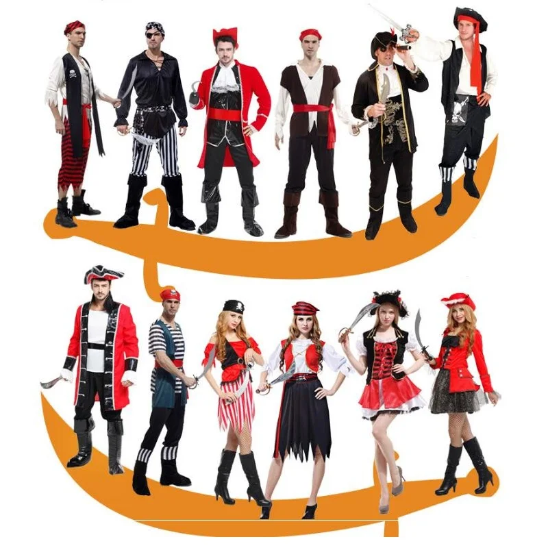 Новый популярный костюм пирата на Хэллоуин карнавальный капитана костюмы для