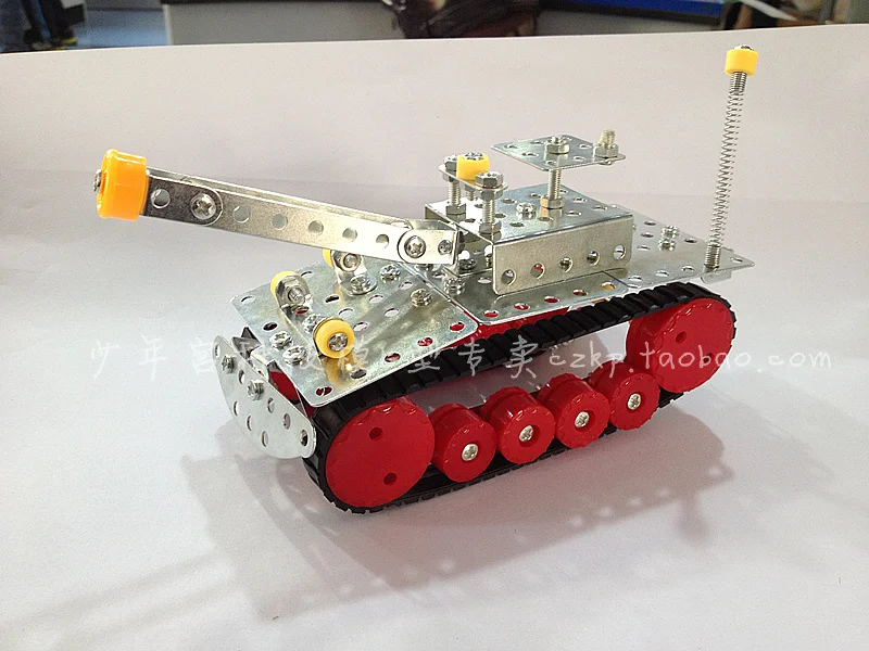 

Metal screw nut assembling toys tank 750a blocks metal cars educational toys
