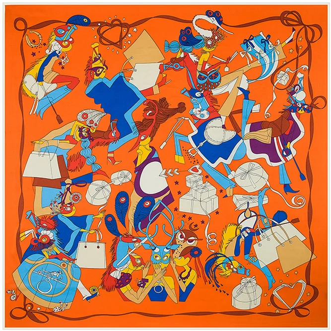 Лидер продаж! Женский шарф с ленточным узором 130x130 см|fashion scarf|pattern scarfscarf fashion |