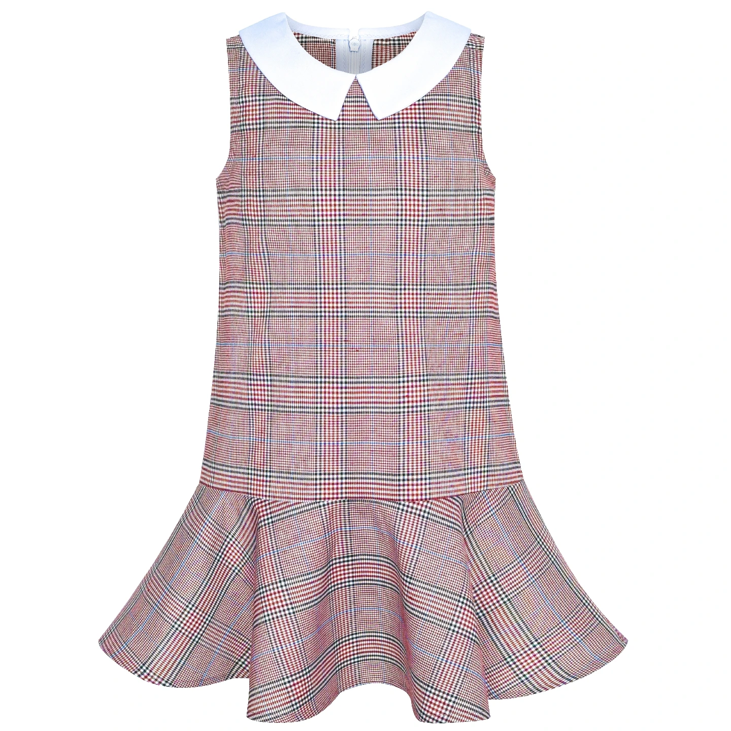 Girls Dress Gray School Jumper Uniform Plaid Pleated Summer Sleeveless Daily Casual Party Kids Clothes Pageant Sundress Buttons | Детская