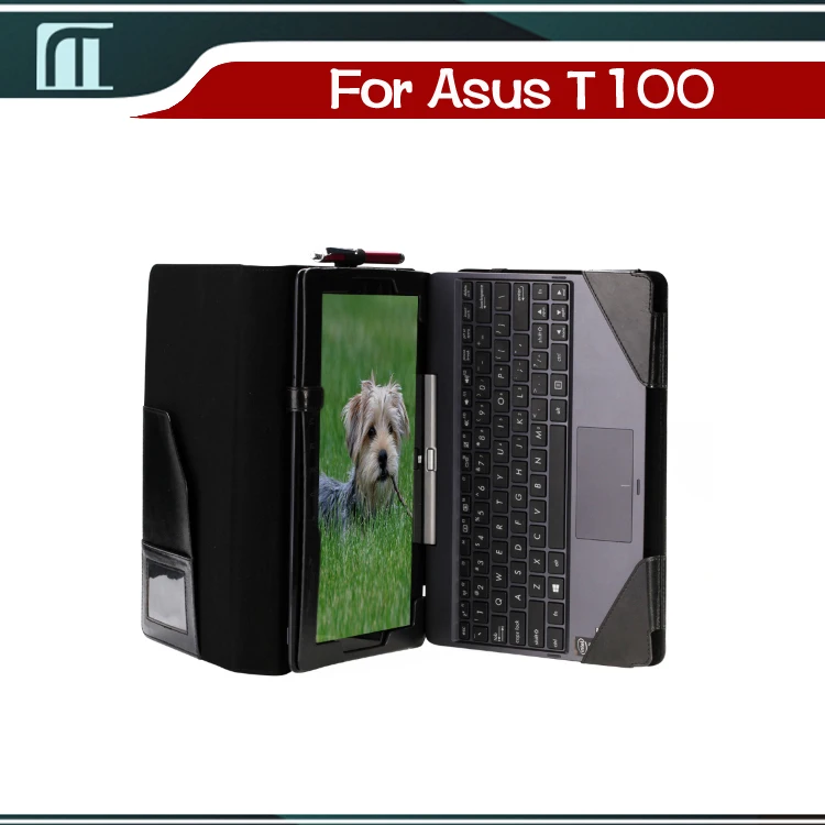 Стенд PU Leather Keyboard Case для Asus Transformer Book T100 T100T T100TA Tablet PC Смарт Обложка Чехол + Экран