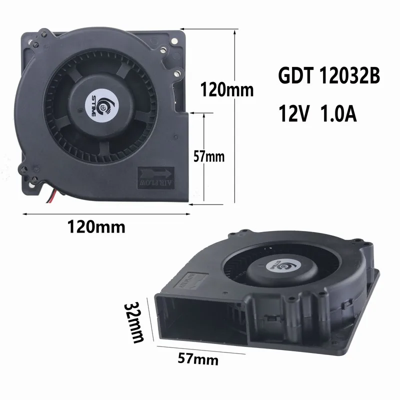 Gdstime 5pcs 12cm Big Fan 120mm x 32mm 120mm Blower Fan 12V Ball Bearing DC Brushless Cooling Cooler 120x32mm 2 Pin Gdstime 5pcs 12cm Big Fan 120mm x 32mm 120mm Blower Fan 12V Ball Bearing DC Brushless Cooling Cooler 120x32mm 2 Pin