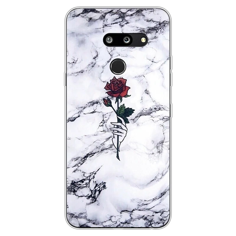 dls1rose Роскошные Мрамор Coque для LG Q6 Q7 V20 V30 G5 G6 K4 K8 K10 K11 Plus X power 2 мягкие Мультяшные из ТПУ кожаный Капа для LG Q8 чехол thinq чехол из мягкого ТПУ - Цвет: dls1rose