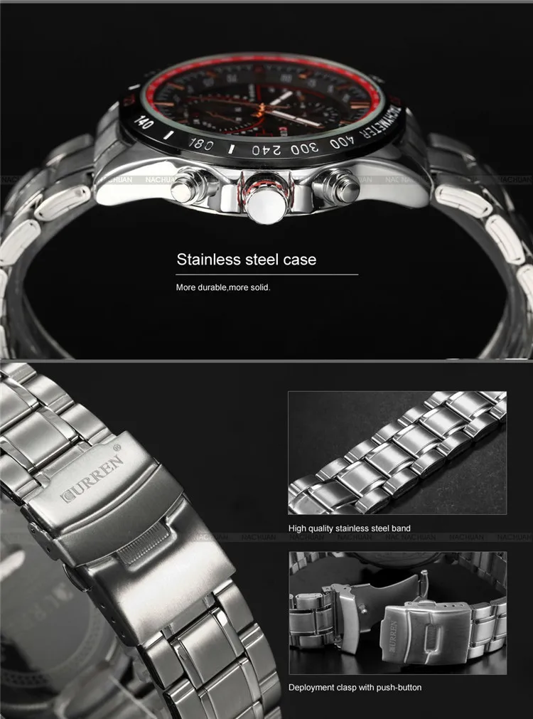 Горячая CURREN часы мужские люксовый бренд 8149 reloj relogio masculino военные кварцевые