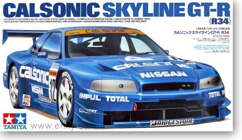 

Автомобиль CALSONIC SKYLINE GT-R(R34) 1/24, Сборная модель 24219
