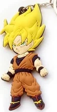 A Аниме Dragon Ball брелок "Обезьяна" Сон Гоку Супер Саян силиконовая трубка для водяного охлаждения Брелок фигурка кулон брелок Коллекция игрушка ZKDBF - Цвет: A