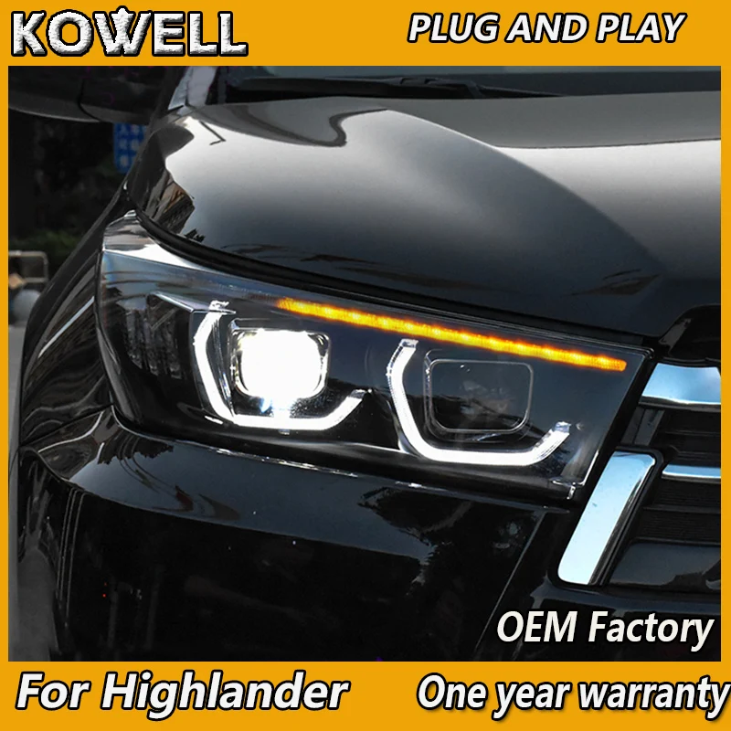 Автомобильный Стайлинг для фары Toyota Highlander 2018 Новый Kluger/highlander все светодиодный