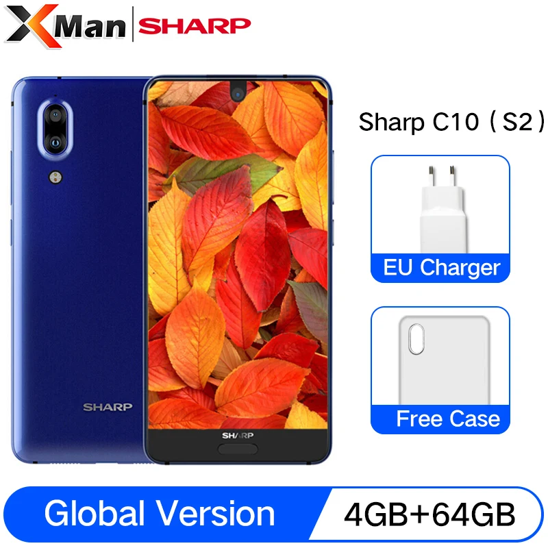 Фото Глобальная версия Sharp AQUOS C10 S2 4 Гб ОЗУ 64 ПЗУ 4G LTE смартфон 5 ''FHD + NFC Восьмиядерный