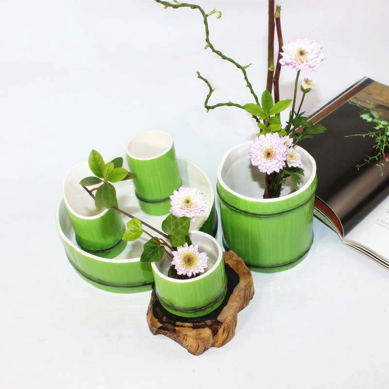 Керамическая ваза для цветов Zen маленькая гидропоники настольное украшение