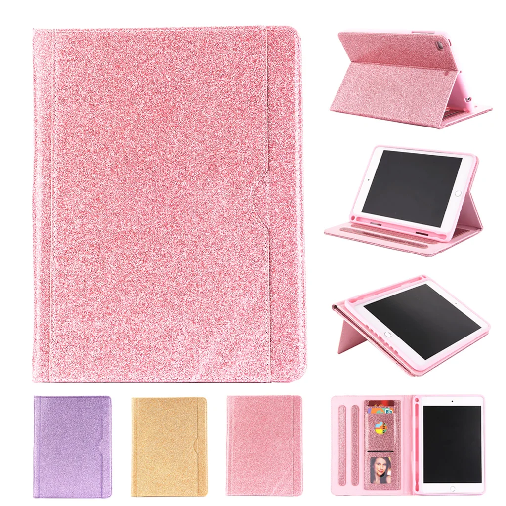 Glitter Case for iPad Mini 4 with Pencil Holder Bling Sparkle Girly PU Leather Full Body Protective Cover 7.9 | Компьютеры и офис