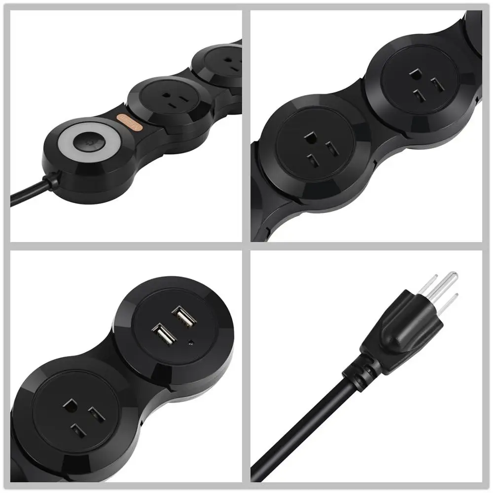 Удлинительные розетки с USB 4 AC smart EU plug 5 V 10A стабилизатор напряжения 1 8 м 3 адаптер