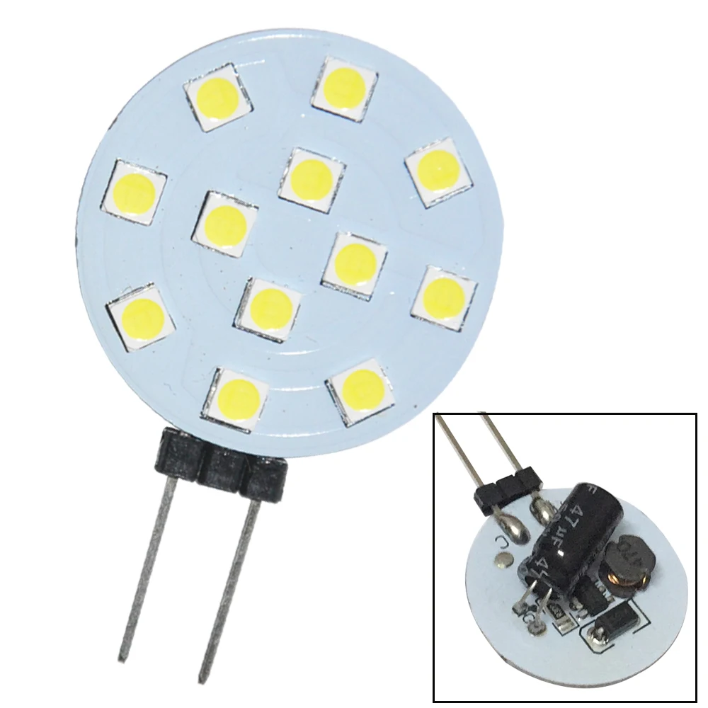Фото 10 шт. 3 5 Вт G4 LED 3030 12SMD 180 градусов белый морской Кемпер светодиодное освещение RV 10 шт. 3 5 Вт G4 LED 3030 12SMD 180 градусов белый морской Кемпер светодиодное освещение RV