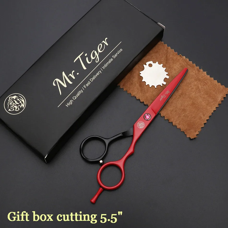 gift box cutting Острое лезвие, профессиональные ножницы для стрижки волос, парикмахерские ножницы Makas, парикмахерские ножницы, черные с бритвой - Цвет: gift box cutting