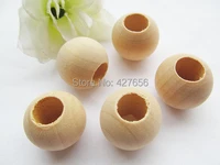 100pcs 20mm unfinished barrel ball natural wood spacer beads charm findingmiddle large hole diy accessory jewellry making