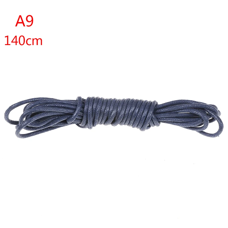 9 2 пары из вощеного хлопка круглые шнурки для ботинок кожаные Водонепроницаемый шнурки Для мужчин ботинки martin шнурки шнурке Длина 100/120/140 см - Цвет: 9