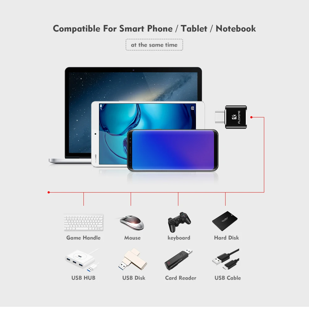 FLOVEME Micro USB OTG type C адаптер USB мама к type-C папа адаптер конвертер для samsung S8 MacBook OnePlus OTG USB зарядное устройство
