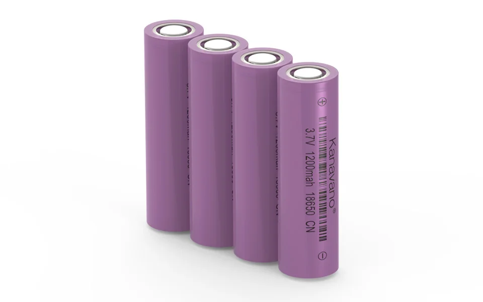 Kanavano Original High quality 18650 1200mAh 3.7 V lithium ion rechargeable batteries and LED flashlight Torch Accumulator Cells