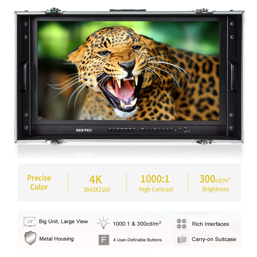 SEETEC 4K280 9HSD CO 28 ''Pro РАДИОВЕЩАТЕЛЬНЫЙ ЖК монитор 4 K UHD 3840x2160 HDMI 3g SDI dvi вход