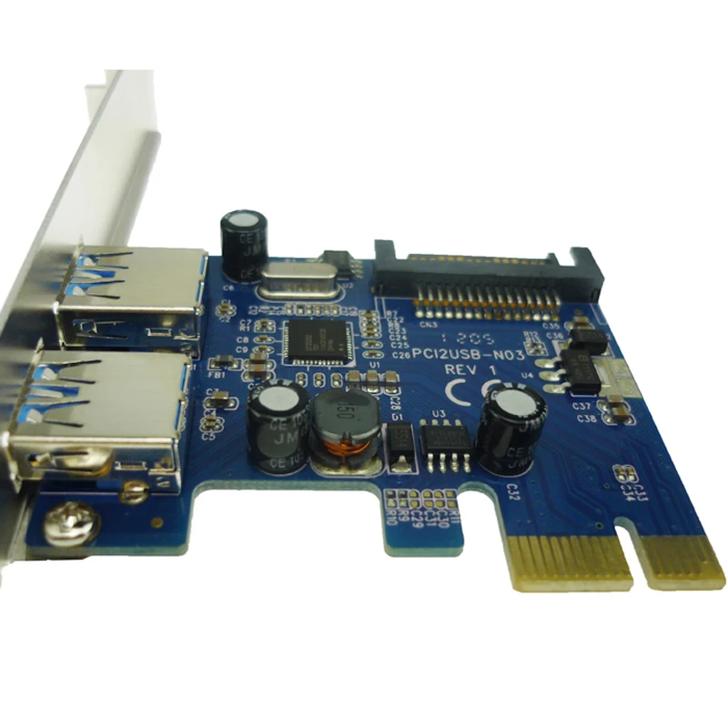 2 портовый USB 3 0 PCI Express PCIe адаптер контроллер карты ~ низкопрофильный PCIN0302|low profile|usb