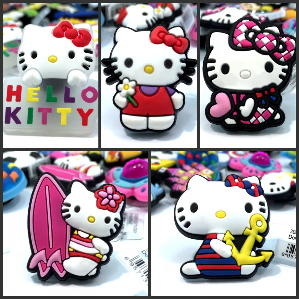 Смешанные стили, 10 шт., высокое качество, hello kitty, хит, мультфильм, обувь, амулеты, аксессуары, вечерние, украшение для дома, для детей, подарок, мода