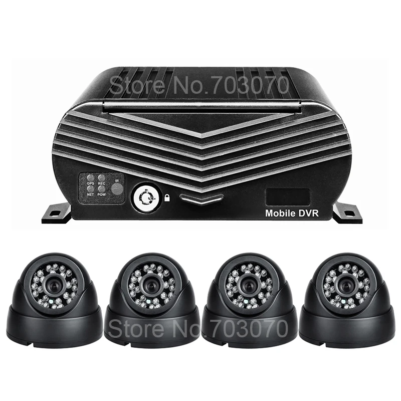 1080P AHD HD Жесткий диск 4CH Мобильный Dvr + 4 шт. 2.0MP внутренняя пластиковая