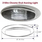 Осветительные приборы для крыльца, овальные светодиодные лампы навес 310lm, 12 В, IP66, Хромированная Пластина для домов на колесах, лодок, автобусов, фургонов, потолочногонижнего освещения